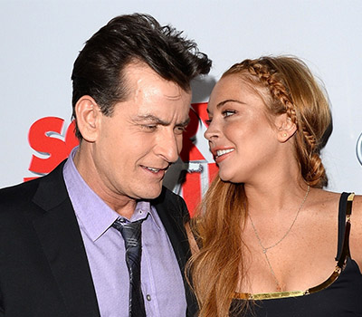 Charlie Sheen y Lindsay Lohan